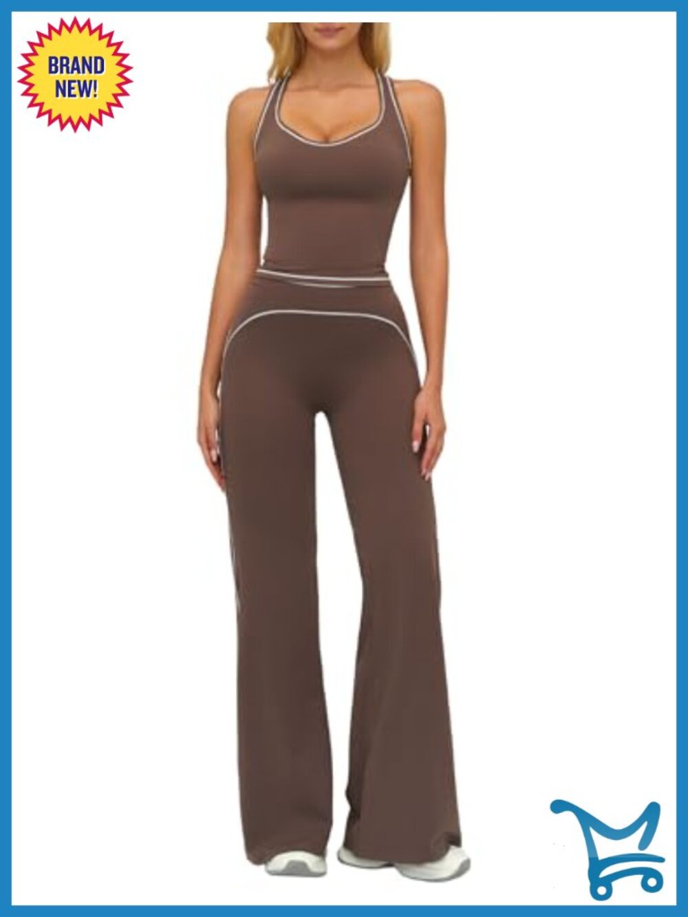 Women's 2pc Compression Tank Top & Flare Yoga Leggings Set